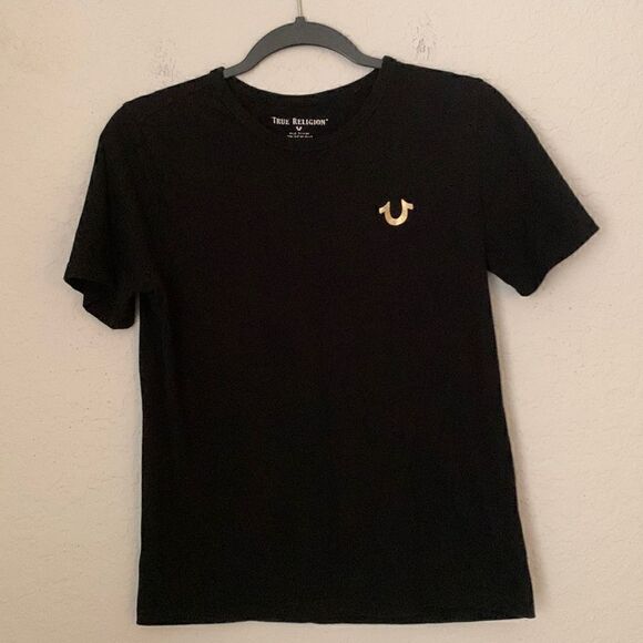 Vintage True Religion Girls Budda Logo T-Shirt Size L/ 14-16 - Picture 2 of 10